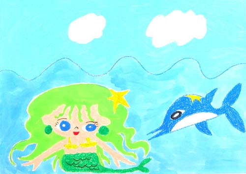 人魚姫とイルカ