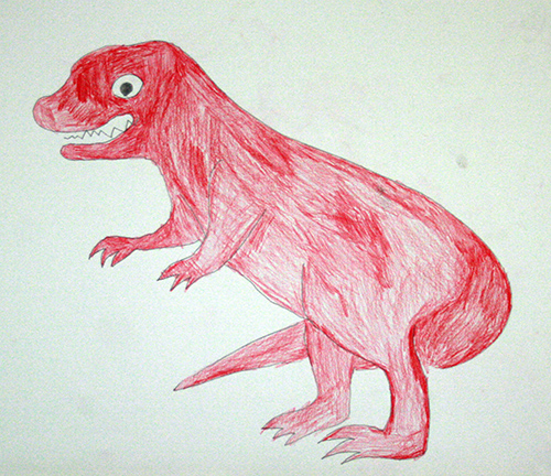赤い恐竜