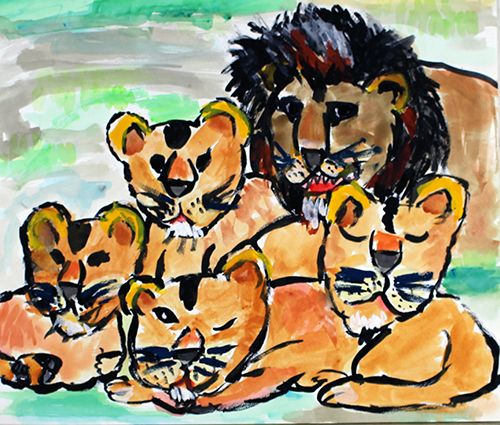 ライオンの家族