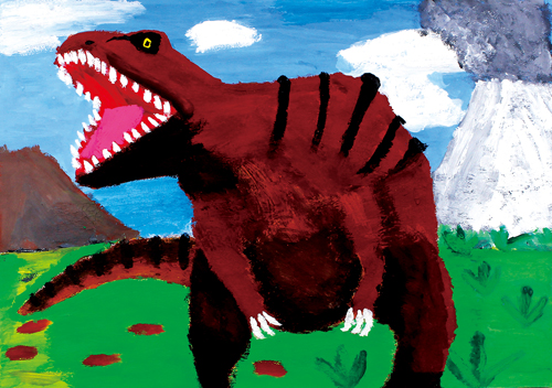 草原のティラノサウルス